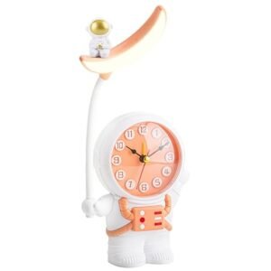 FunBlast 3 in 1 Table Lamp Clock – Clock for Kids Room, Rechargeable LED Desk Lamp with Sharpener, Adjustable Study Desk Lamp, Home/Office, Astronaut Table Lamp for Kids – Random Color