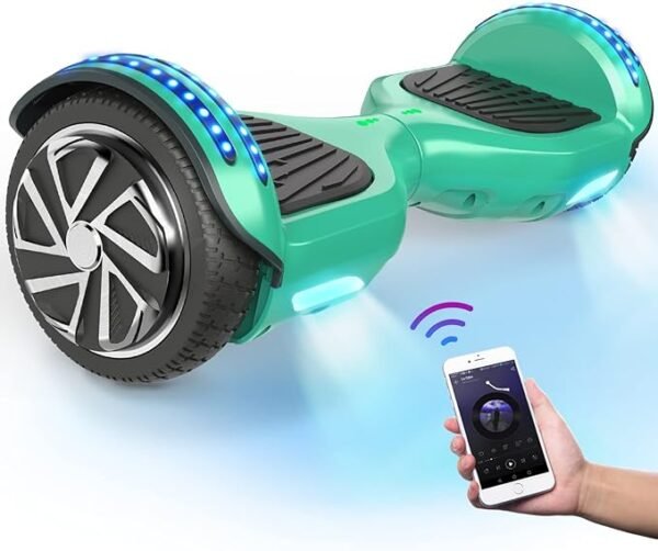 6.5" Two-Wheel Self Balancing Hoverboard with Bluetooth Speaker and LED Lights Electric Scooter for Adult Kids