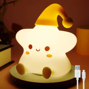 Paykars Cute Baby Night Light Silicone Squishy Soft Rechargeable Color Changing Portable Lamp For Kids