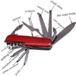 Paykars Compact 14-in-1 Utility Keychain (Red) (3)