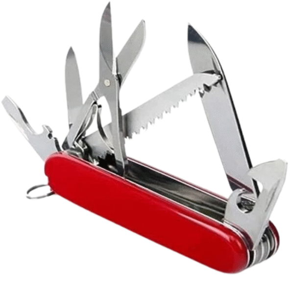Paykars Compact 14-in-1 Utility Keychain (Red)