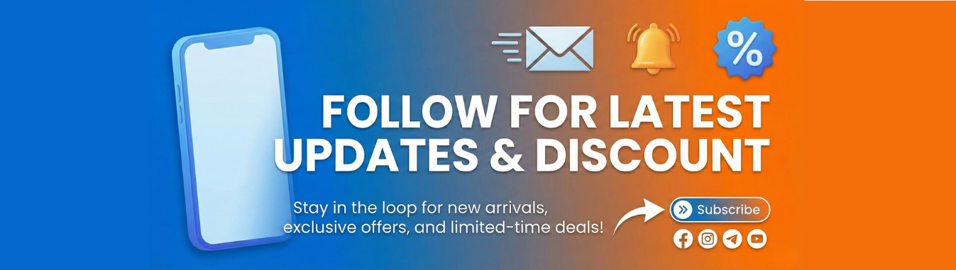 FOLLOW FOR LATEST UPDATES & DISCOUNT