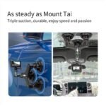 Car Triple Suction Cup Holder for Action Cameras & Osmo 360 (3)