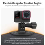 Flexible Adhesive Helmet Mount for Action Cameras & Osmo 360 (3)